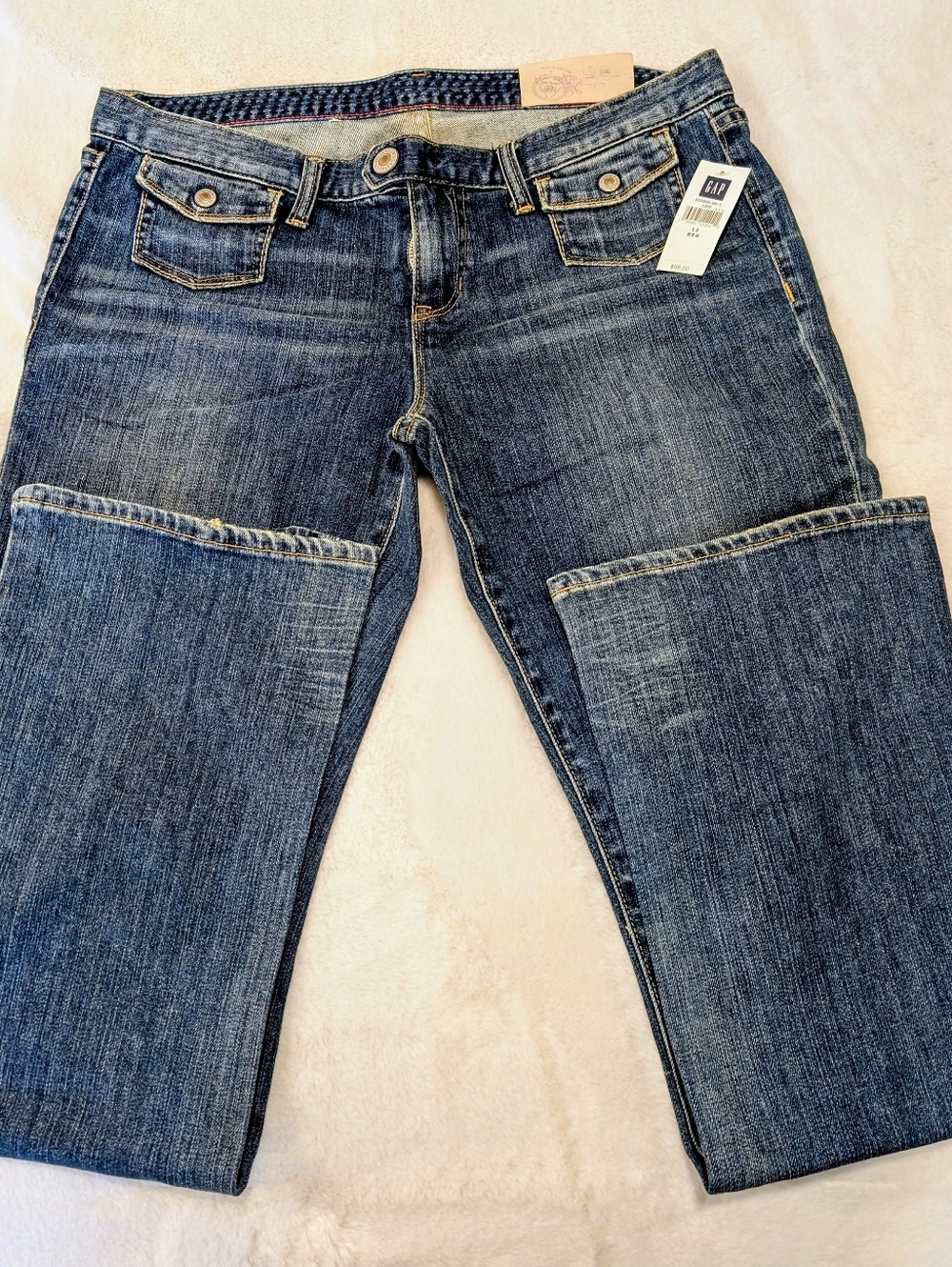 Gap Low Rise Flare Jeans with Front Flap Pockets - Size 12 Reg - CB